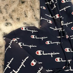 Champion cropped hoodie sz M